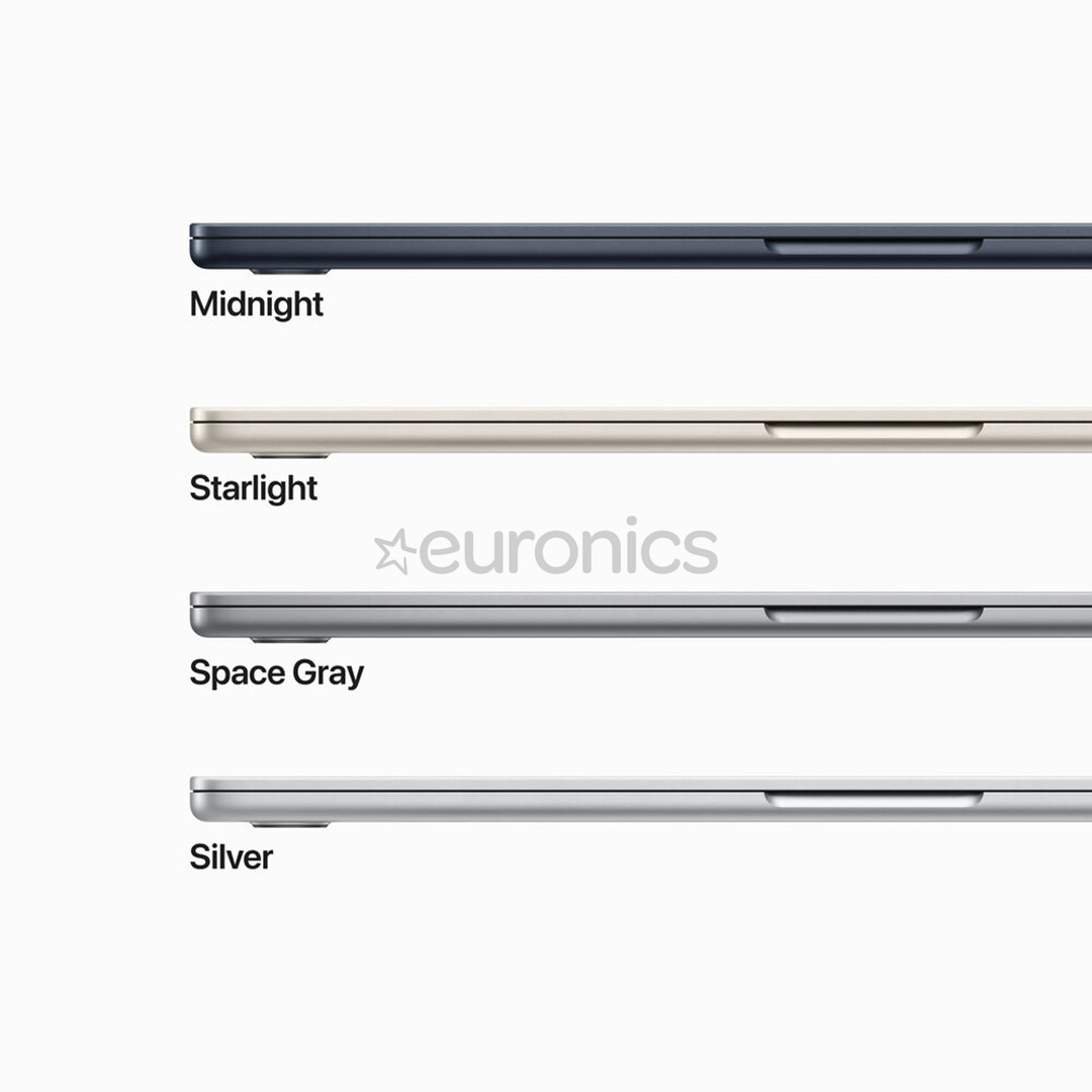 Apple MacBook Air 15" (2023), M2 8C/10C, 8 ГБ, 256 ГБ, SWE, серый космос - Ноутбук