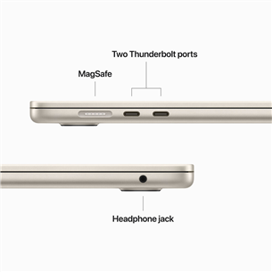 Apple MacBook Air 15" (2023), M2 8C/10C, 8 ГБ, 256 ГБ, ENG, золотистый - Ноутбук