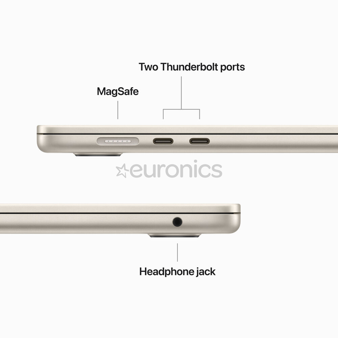 Apple MacBook Air 15" (2023), M2 8C/10C, 8 ГБ, 256 ГБ, RUS, золотистый - Ноутбук