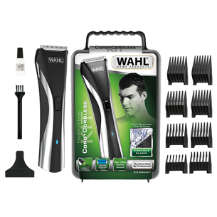 Wahl, Cord/Cordless, black/silver - Hair clipper 9698-1016