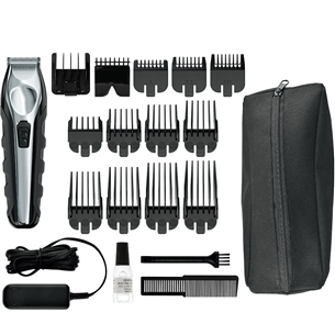 Wahl, Lithium-ion, must/hõbedane - Habemepiiraja komplekt 09888-1316