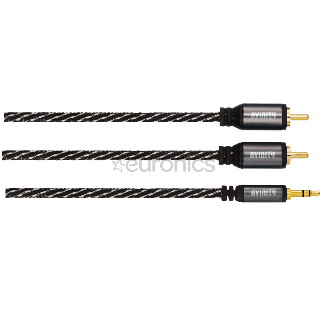 Avinity 2 RCA - 3,5mm, 1.5 m, black/gray - Audio cable