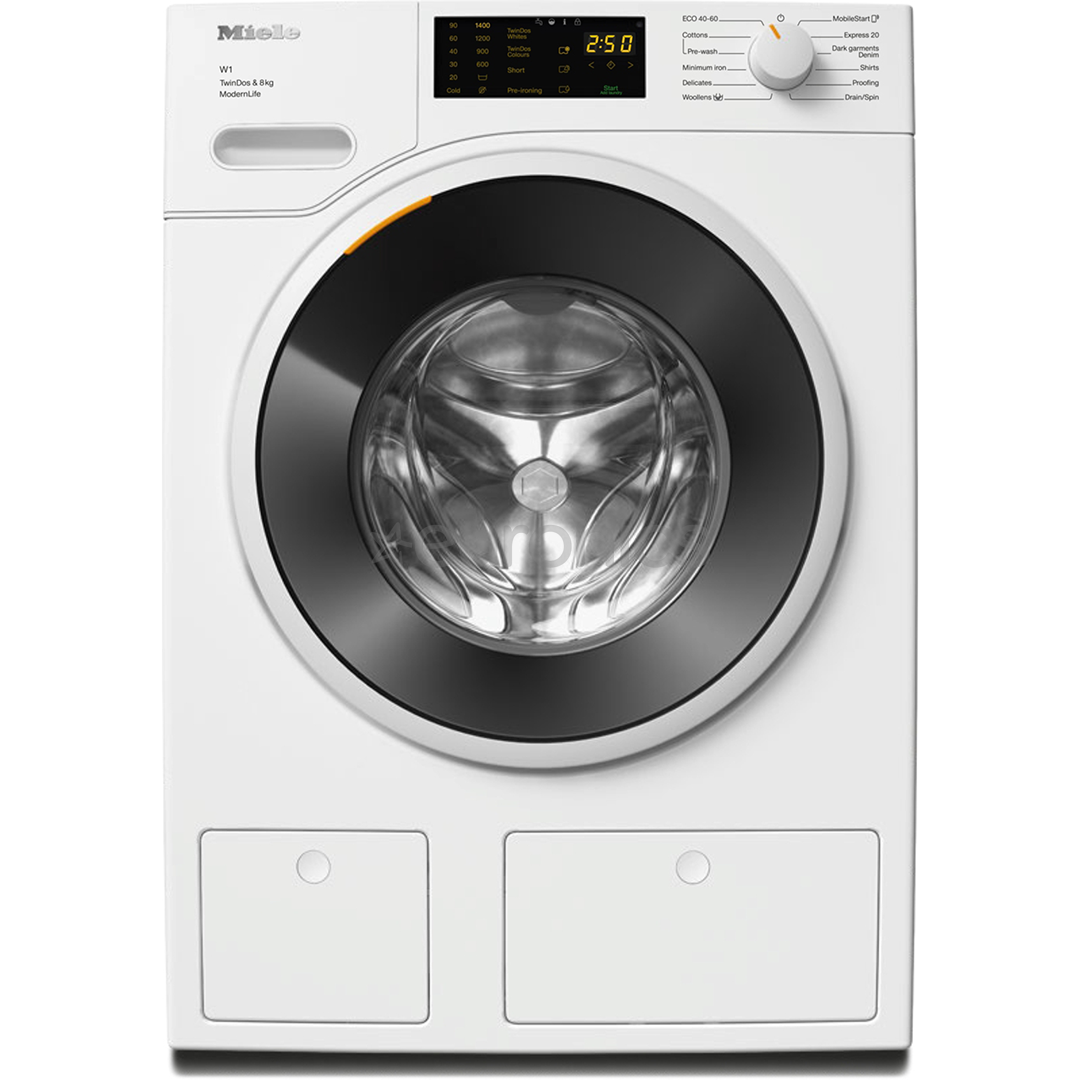 Miele, TwinDos, 8 kg, depth 64.3 cm, 1400 rpm - Front Load Washing Machine