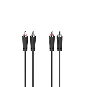 Hama Audio Cable, 2 RCA - 2 RCA, 1,5 м, черный - Кабель