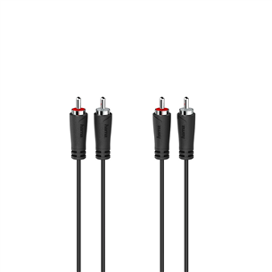 Hama Audio Cable, 2 RCA - 2 RCA, 3 m, black - Cable 00205258