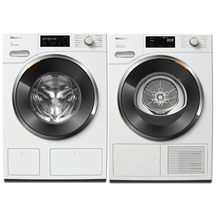 Miele, 9 kg + 8 kg - Washing machine + Clothes dryer WWG660WCS+TWF760W