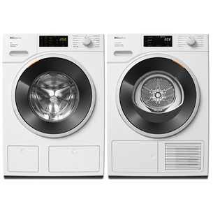 Miele, 8 kg + 8 kg - Pesumasin + Pesukuivati WWD660WCS+TSF763WP