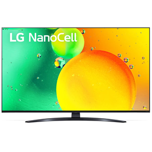 LG NANO763QA, 50'', Ultra HD, LED LCD, NanoCell, jalg keskel, must - Teler