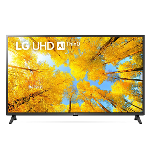 LG UQ7500, 43", Ultra HD, LED LCD, боковые ножки, черный - Телевизор 43UQ75003LF.AEU