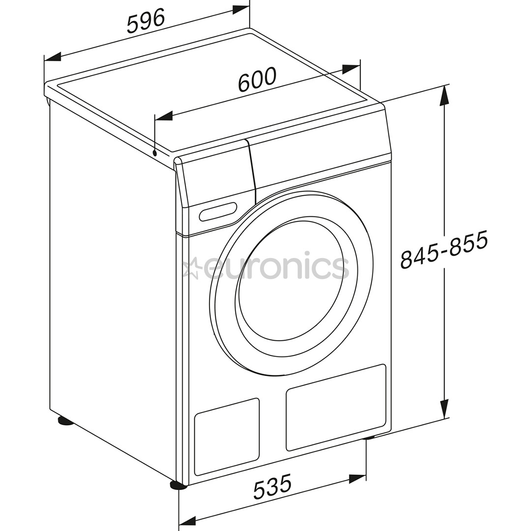 Miele, WPS, 9 kg, sügavus 63,6 cm, 1600 p/min - Eestlaetav pesumasin