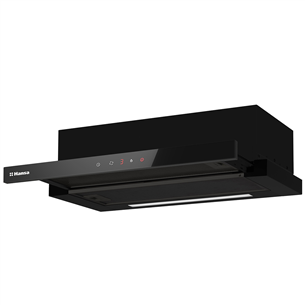 Hansa, 508 m³/h, width 60 cm, black - Built-in cooker hood OTP66511BGH