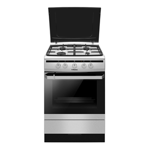 Hansa, 67 L, 60 cm, white - Gas cooker with electric oven FCMX63021
