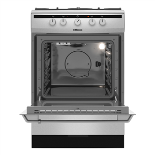 Hansa, 67 L, 60 cm, white - Gas cooker with electric oven