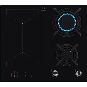 Electrolux, laius 60 cm, must - Integreeritav induktsioon-gaasipliidiplaat KDI641723K