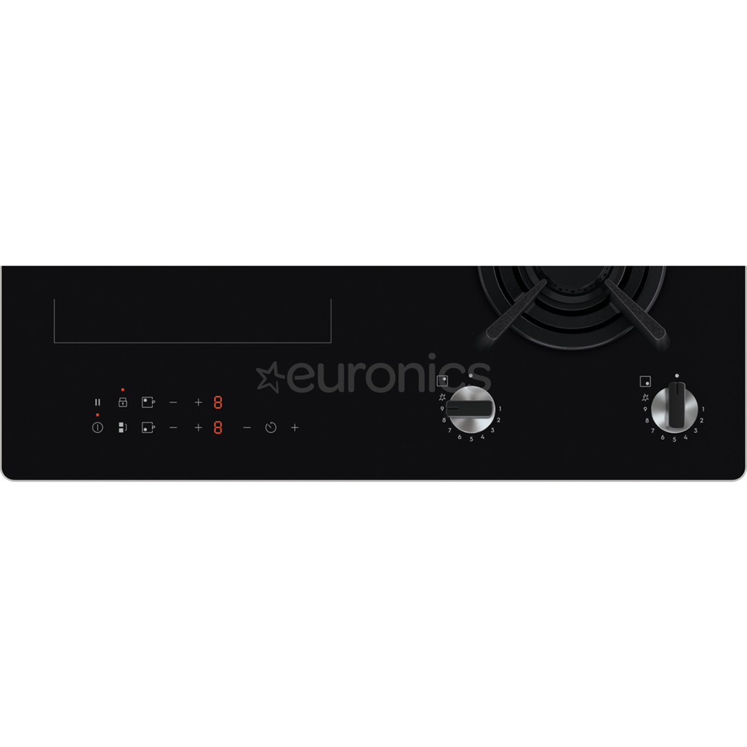 Electrolux, ширина 60 см, черный - Интегрируемая индукционная/газовая варочная панель