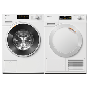 Miele, 8 кг + 7 кг - Стиральная машина + сушильная машина WWD020WCS+TCA230WP