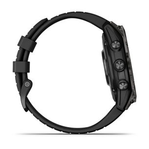 Garmin fēnix 7 Pro Sapphire Solar, 47 мм, титановый угольно-серый DLC/черный силиконовый ремешок - Спортивные часы