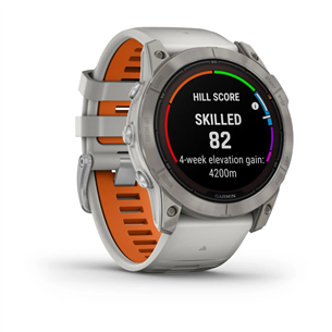 Garmin fenix 7X Pro Sapphire Solar, 51 мм, титановый/серо-оранжевый ремешок - Спортивные часы