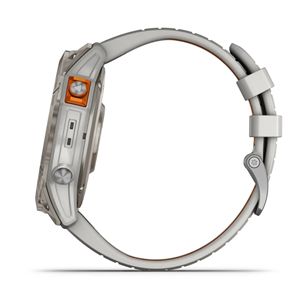 Garmin fenix 7X Pro Sapphire Solar, 51 мм, титановый/серо-оранжевый ремешок - Спортивные часы