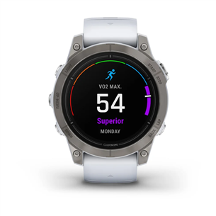 Garmin epix Pro (Gen 2) Sapphire, 47 мм, титановый/белый силиконовый ремешок - Спортивные часы