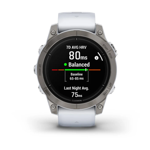 Garmin epix Pro (Gen 2) Sapphire, 47 мм, титановый/белый силиконовый ремешок - Спортивные часы