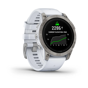 Garmin epix Pro (Gen 2) Sapphire, 47 mm, titaan / valge silikoon rihm - Spordikell