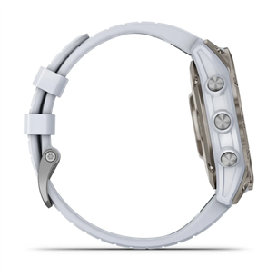 Garmin epix Pro (Gen 2) Sapphire, 47 mm, titanium / white silicone band - Sports watch