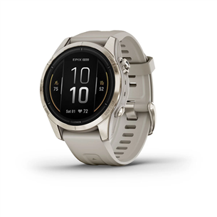 Garmin epix Pro (Gen 2), 42 mm, kuldne teras / hall silikoon rihm - Spordikell