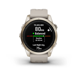 Garmin epix Pro (Gen 2), 42 mm, kuldne teras / hall silikoon rihm - Spordikell