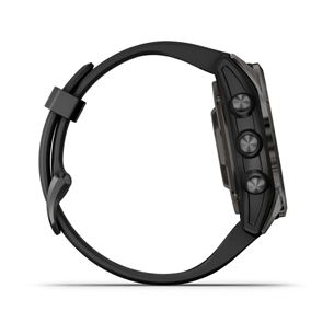 Garmin epix Pro (Gen 2), 42 mm, tumehall DLC titaan / must silikoon rihm - Spordikell