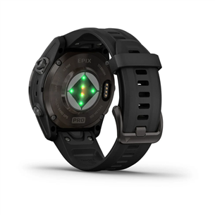 Garmin epix Pro (Gen 2), 42 mm, tumehall DLC titaan / must silikoon rihm - Spordikell