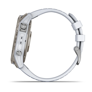 Garmin epix Pro (Gen 2) Sapphire, 51 мм, титановый/белый силиконовый ремешок - Спортивные часы