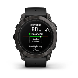 Garmin epix Pro (Gen 2) Sapphire, 51 mm, tumehall DLC titaan / must silikoon rihm - Spordikell