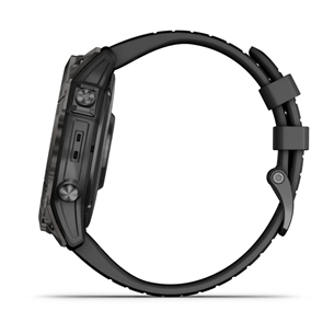 Garmin epix Pro (Gen 2) Sapphire, 51 mm, dark gray DLC titanium / black silicone band - Sports watch