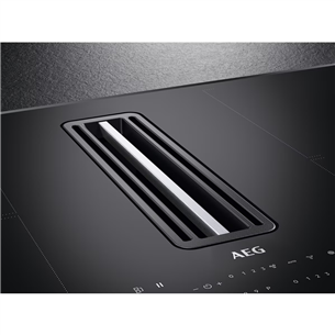 AEG 8000 FlexiBridge, laius 83 cm, must - Integreeritav induktsioonpliidiplaat õhupuhastiga