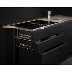 AEG 6000 FlexiBridge, width 83 cm, black - Built-in Induction Hob with Cooker Hood