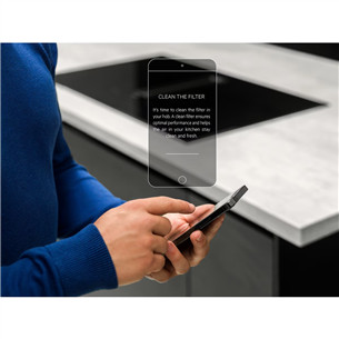 AEG 6000 FlexiBridge, width 83 cm, black - Built-in Induction Hob with Cooker Hood