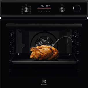 Electrolux SteamCrisp 700, 72 L, pyrolytic cleaning, 45 functions, black - Built-in steam oven