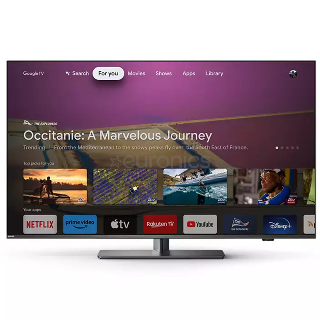 Philips The One 8818, 50", LED LCD, Ultra HD, центральная подставка, серый - Телевизор