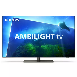 Philips OLED818, 48", OLED, Ultra HD, jalg keskel, hall - Teler 48OLED818/12