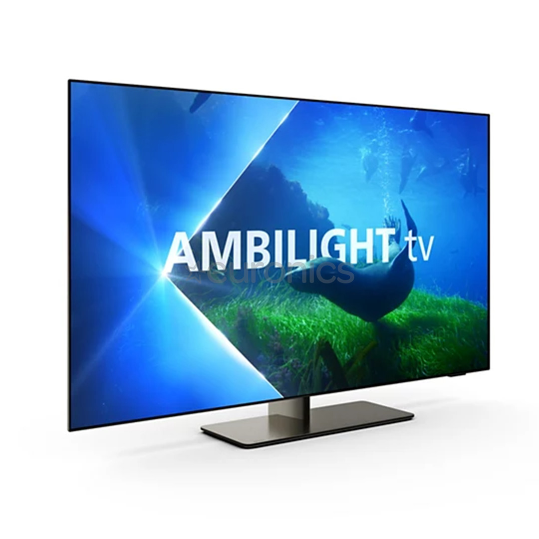 Philips OLED818, 55", OLED, Ultra HD, centre stand, gray - TV