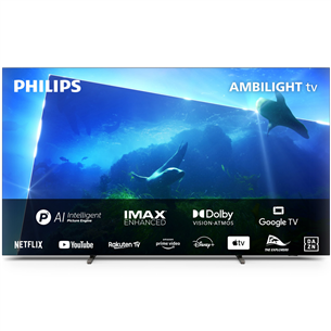 Philips OLED818, 77", OLED, Ultra HD, jalad äärtes, hall - Teler 77OLED818/12