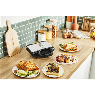 Tefal, 700 W, inox/black - Sandwich maker