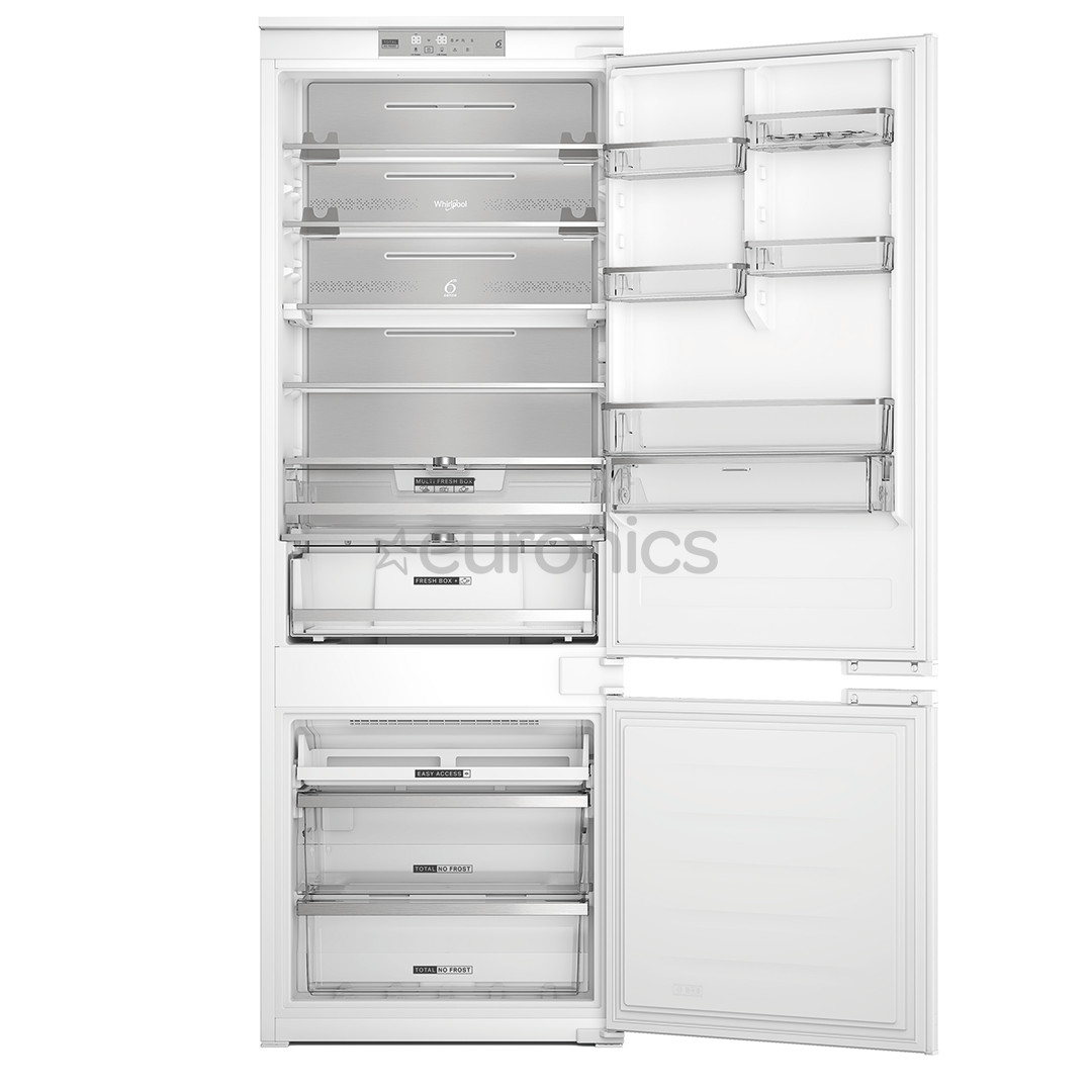 Whirlpool, NoFrost, 394 л, высота 194 см - Интегрируемый холодильник