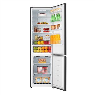 Hisense, NoFrost, 336 L, 201 cm, black - Refrigerator