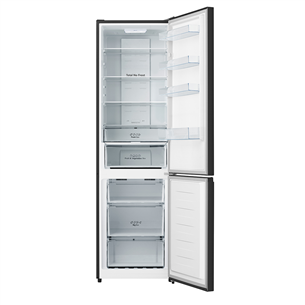 Hisense, NoFrost, 336 L, 201 cm, black - Refrigerator