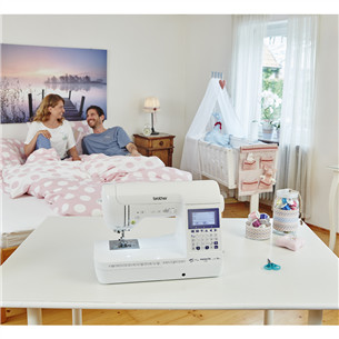 Brother Innov-is F420, white/blue - Sewing machine