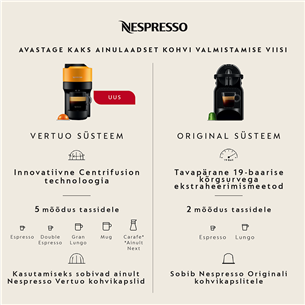 Nespresso Vertuo Plus, black - Capsule coffee machine