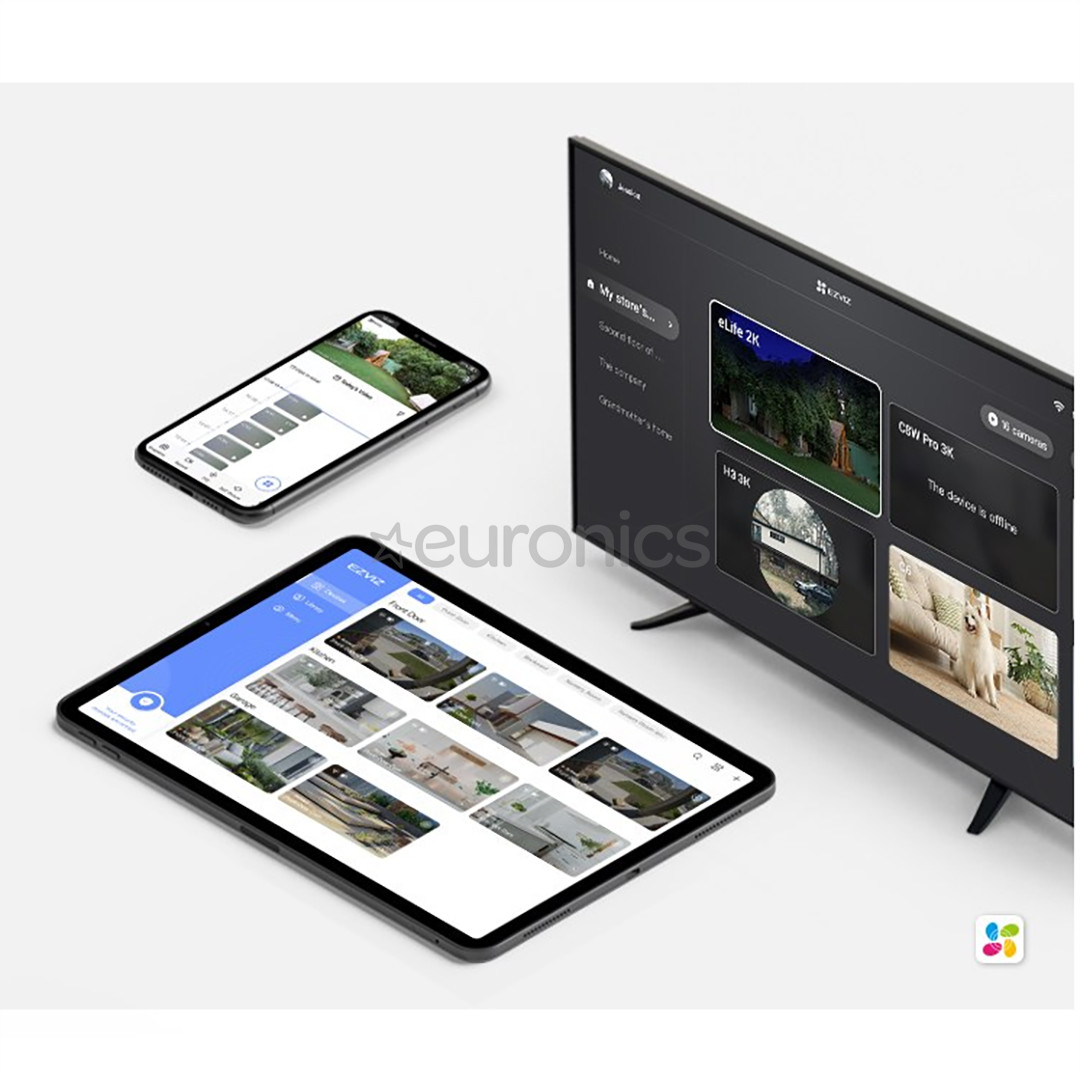 EZVIZ H3c, Wi-Fi, valge - Nutikas väline turvakaamera