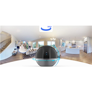 EZVIZ E6, 5 MP, WiFi, LAN, human detection, night vision, black - Pan & Tilt WiFi Camera